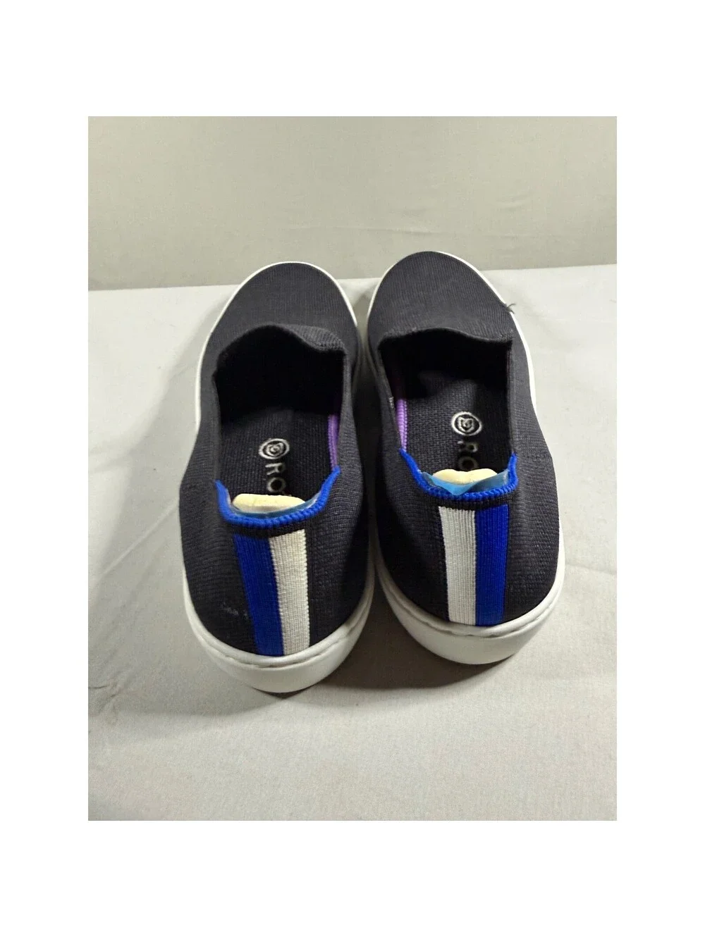 Rothy's The Sneaker Black Solid Slip On Knit Shoes Womens Size 9